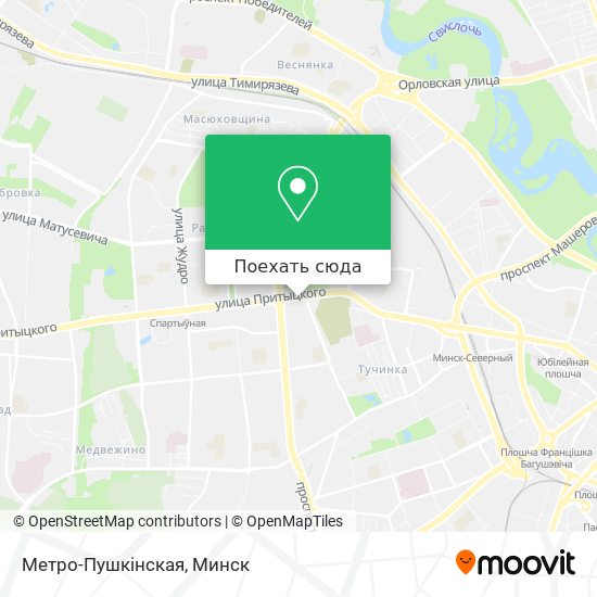 Карта Метро-Пушкінская