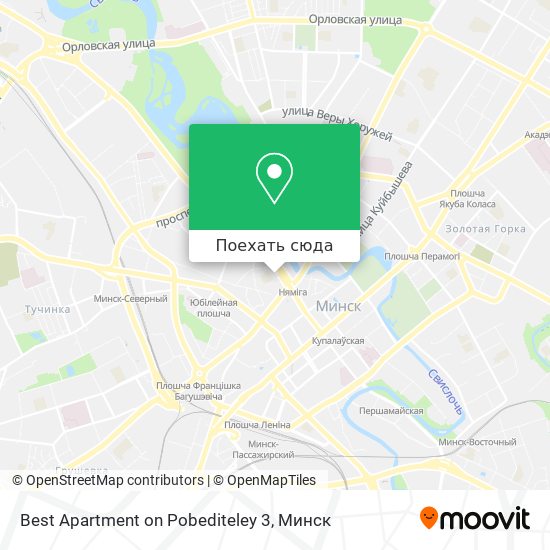 Карта Best Apartment on Pobediteley 3