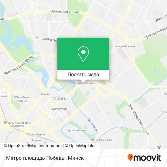Карта Метро-площадь Победы