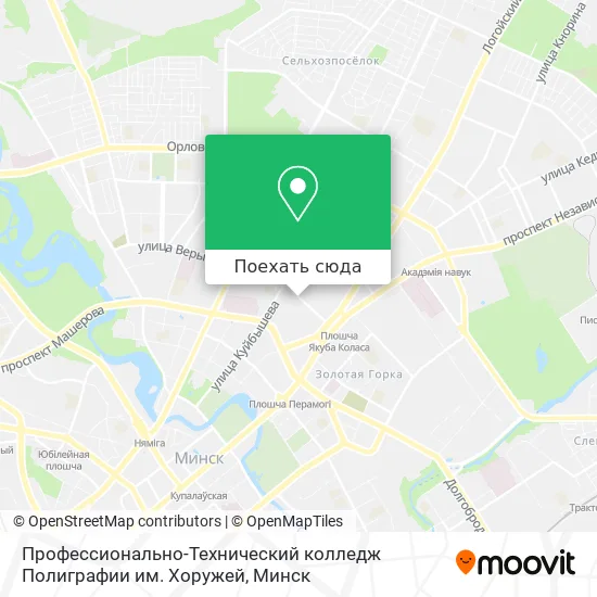 Карта Профессионально-Технический колледж Полиграфии им. Хоружей