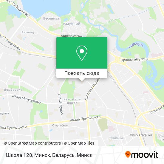 Карта Школа 128, Минск, Беларусь