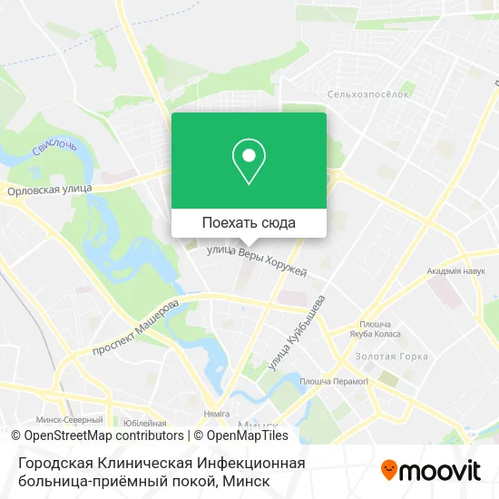 Карта Городская Клиническая Инфекционная больница-приёмный покой