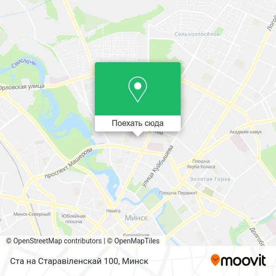 Карта Ста на Старавіленскай 100
