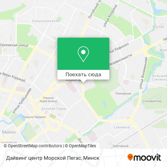 Карта Дайвинг центр Морской Пегас
