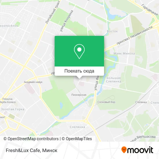 Карта Fresh&Lux Cafe