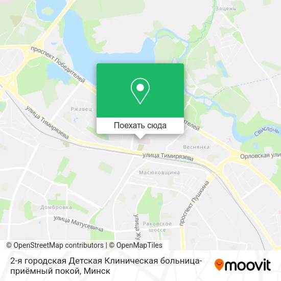 Карта 2-я городская Детская Клиническая больница-приёмный покой
