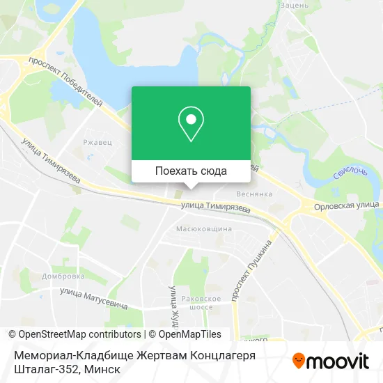Карта Мемориал-Кладбище Жертвам Концлагеря Шталаг-352