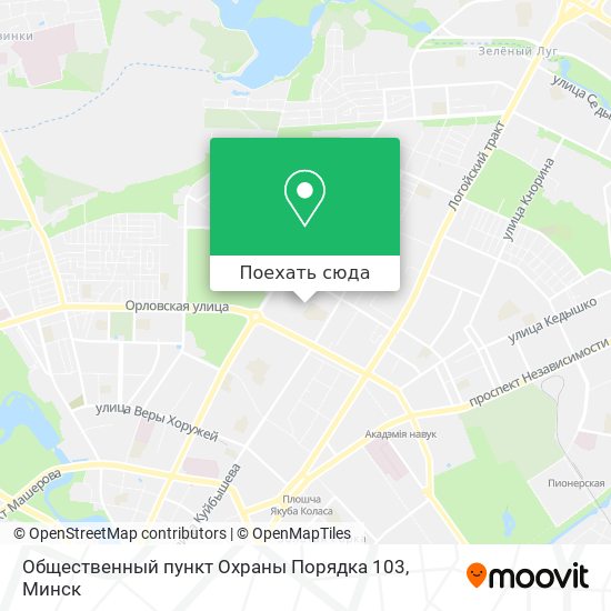 Карта Общественный пункт Охраны Порядка 103