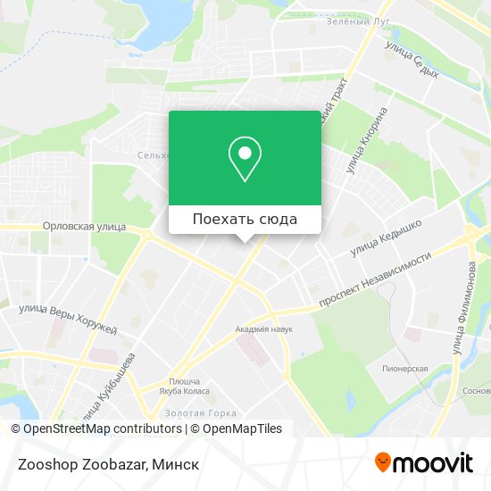Карта Zooshop Zoobazar