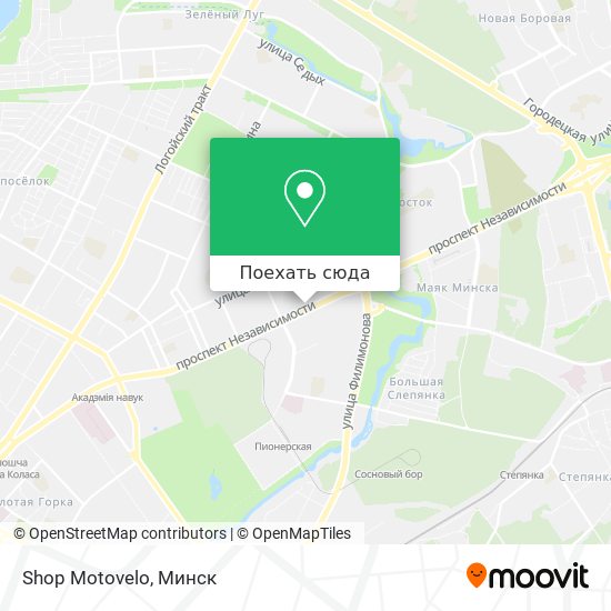 Карта Shop Motovelo