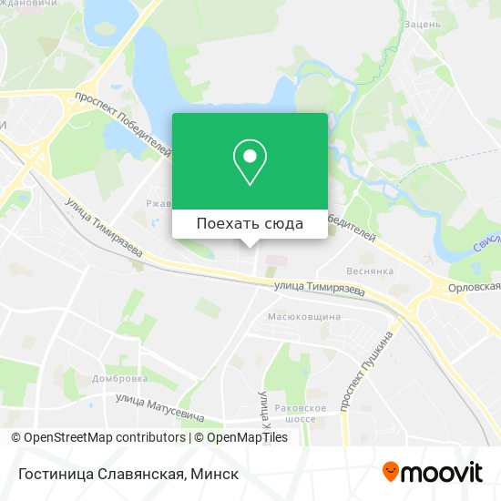 Карта Гостиница Славянская