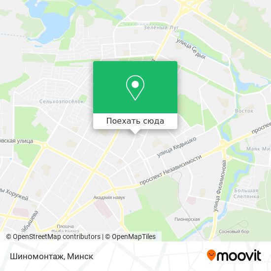 Карта Шиномонтаж