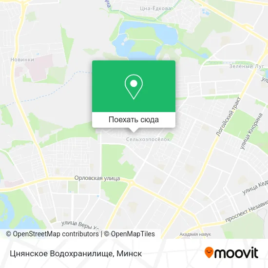 Карта Цнянское Водохранилище