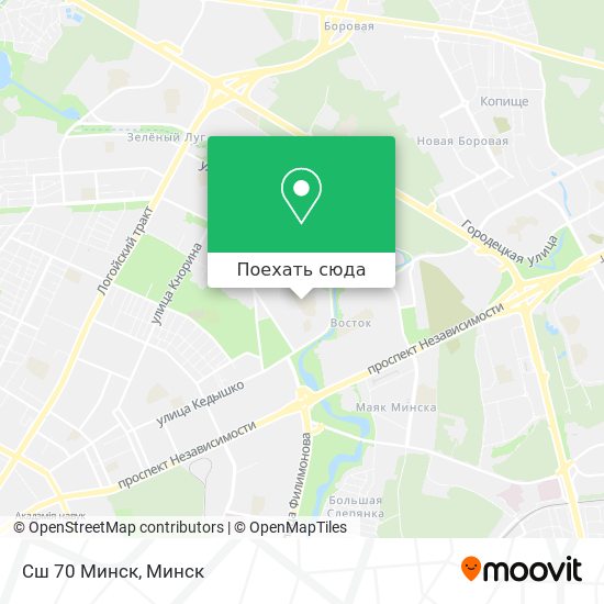Карта минск кедышко