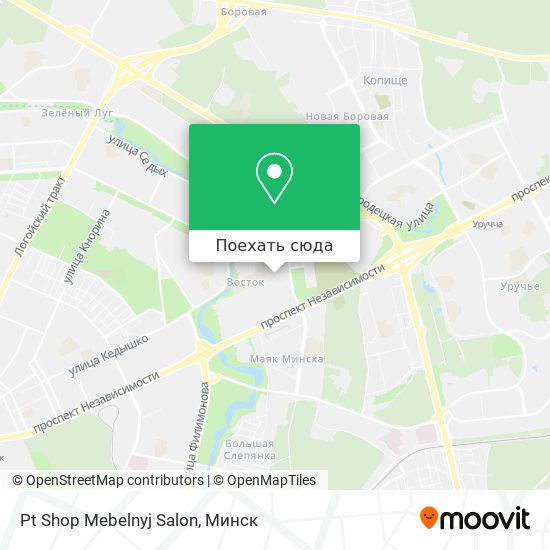 Карта Pt Shop Mebelnyj Salon