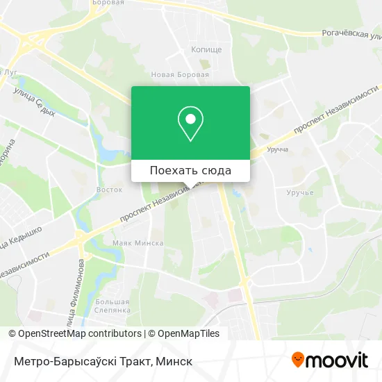 Карта Метро-Барысаўскі Тракт