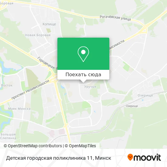 Карта Детская городская поликлиника 11