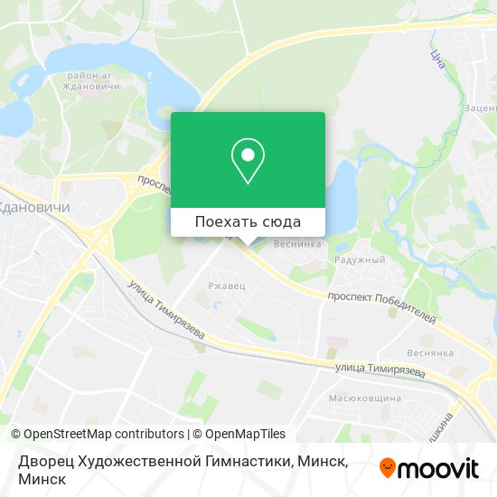 Карта Дворец Художественной Гимнастики, Минск