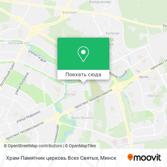 Карта Храм-Памятник церковь Всех Святых