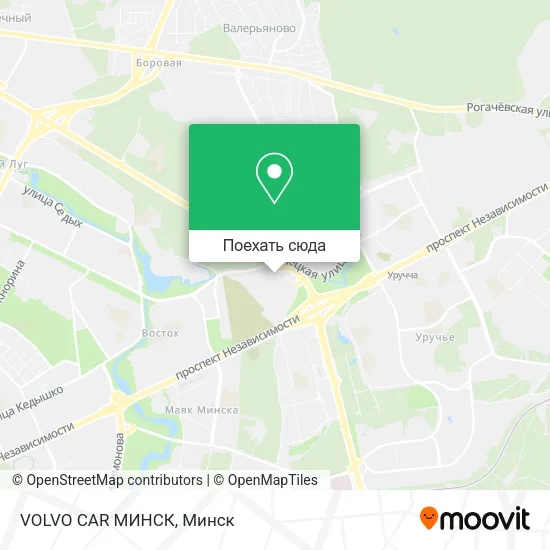 Карта VOLVO CAR МИНСК