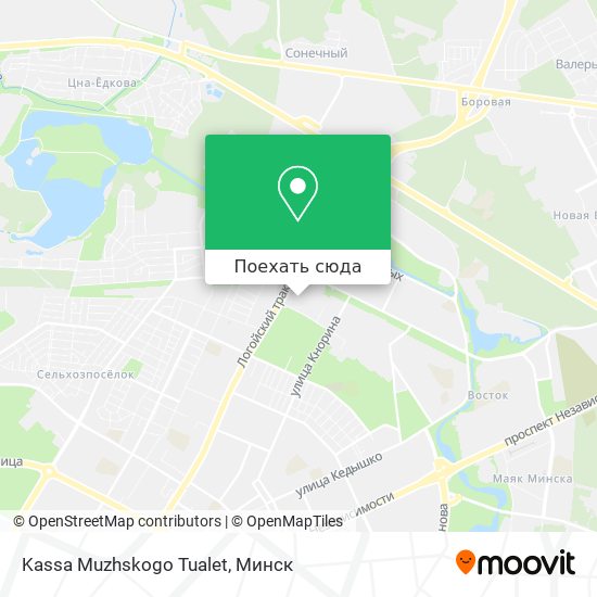 Карта Kassa Muzhskogo Tualet