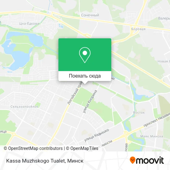Карта Kassa Muzhskogo Tualet