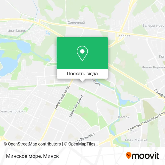 Карта Минское море