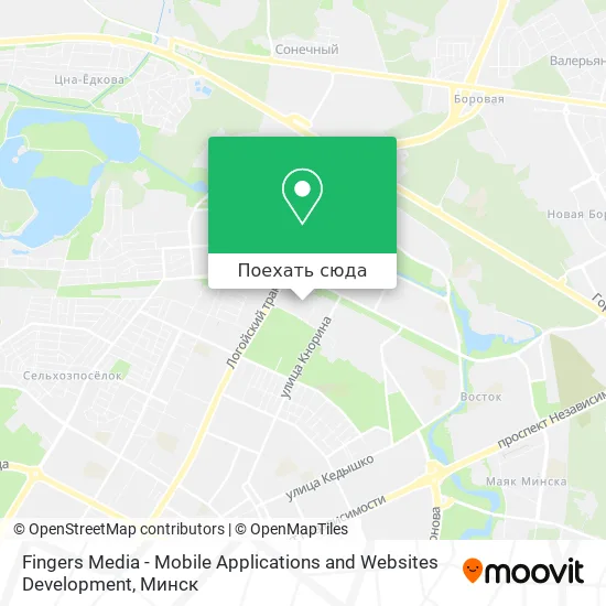 Карта Fingers Media - Mobile Applications and Websites Development