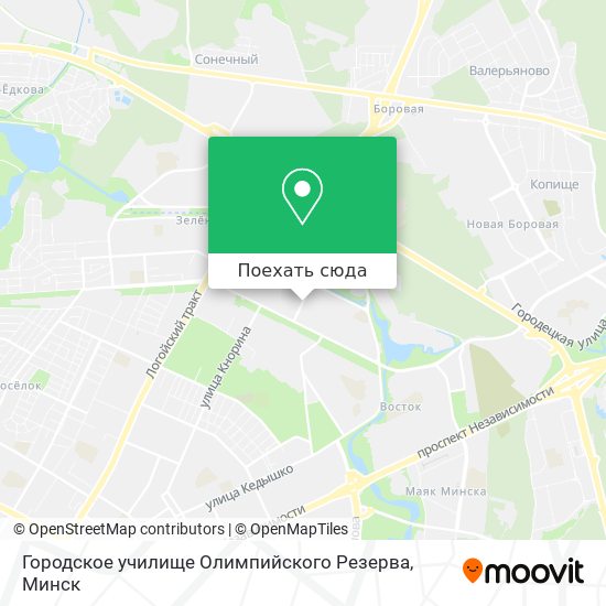 Карта Городское училище Олимпийского Резерва