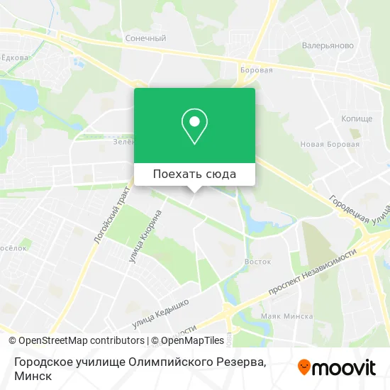 Карта Городское училище Олимпийского Резерва