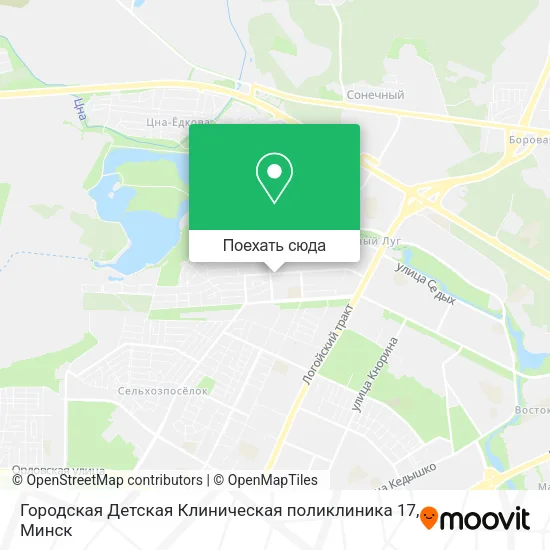 Карта Городская Детская Клиническая поликлиника 17