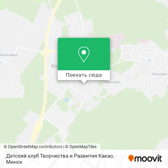 Карта Детский клуб Творчества и Развития Какао