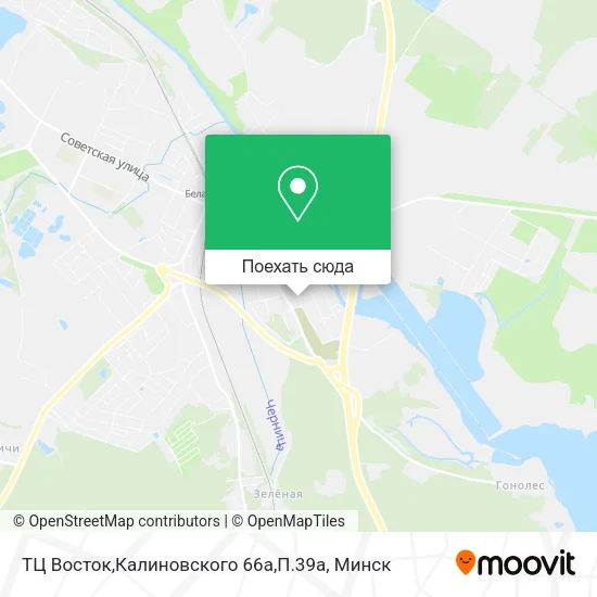 Карта ТЦ Восток,Калиновского 66а,П.39а