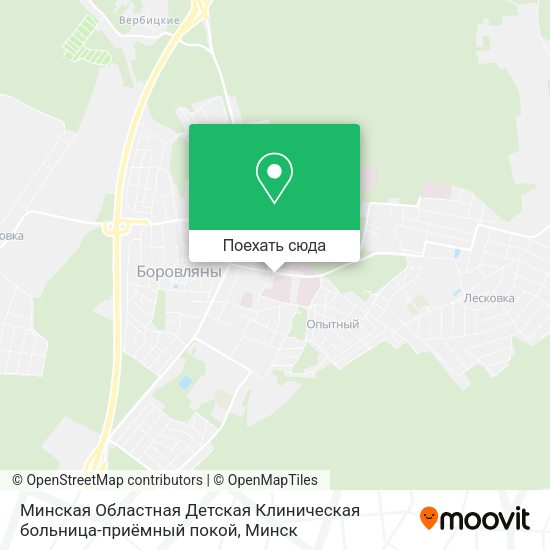 Карта Минская Областная Детская Клиническая больница-приёмный покой