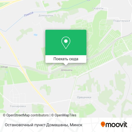 Карта Остановочный пункт-Домашаны