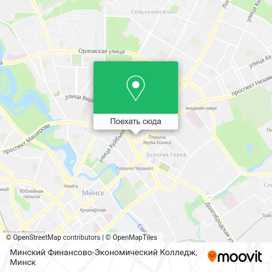 Карта Минский Финансово-Экономический Колледж