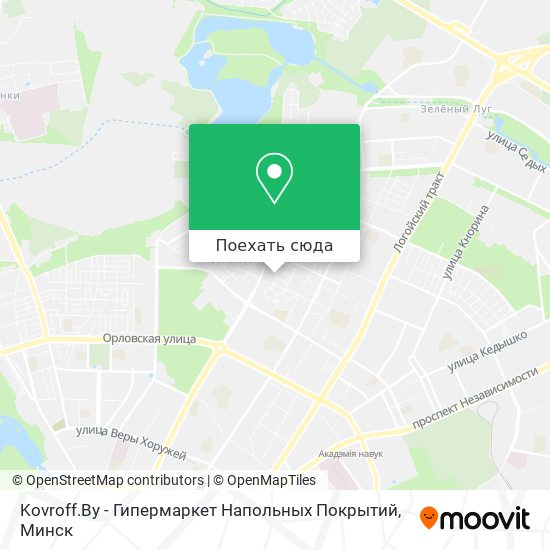 Карта Kovroff.By - Гипермаркет Напольных Покрытий