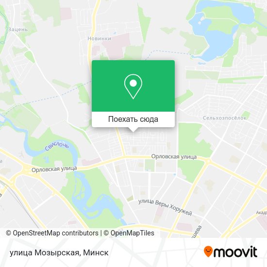 Карта улица Мозырская