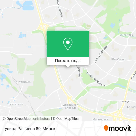 Карта улица Рафиева 80