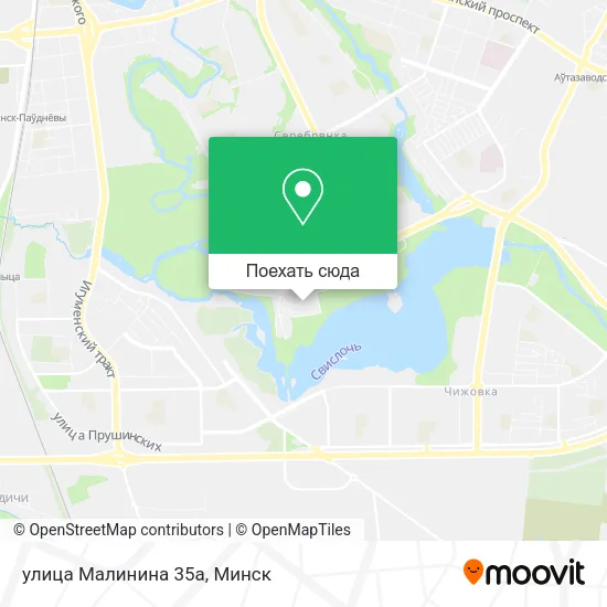 Карта улица Малинина 35а