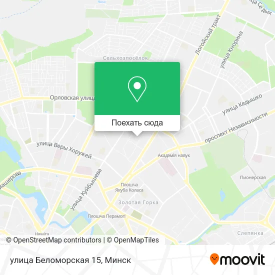 Карта улица Беломорская 15