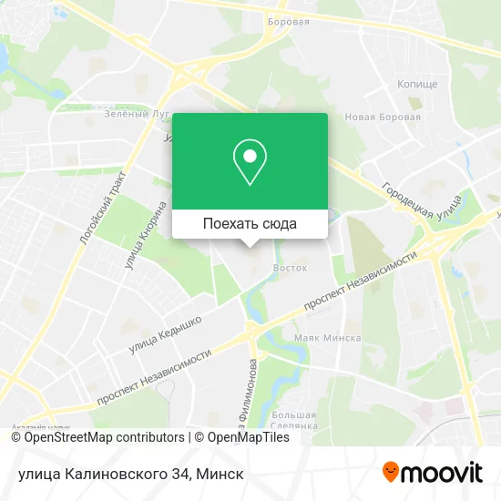 Карта улица Калиновского 34