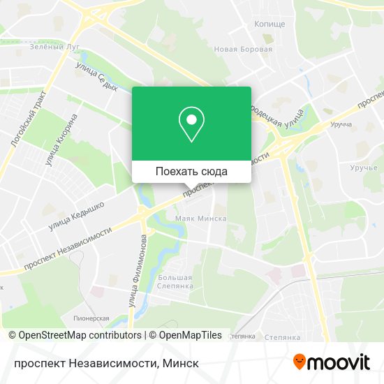 Карта проспект Независимости