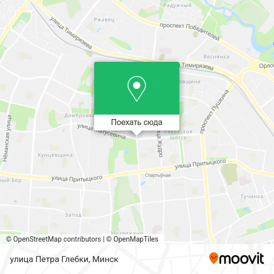 Карта улица Петра Глебки