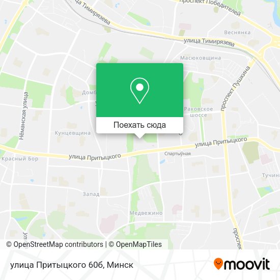 Карта улица Притыцкого 60б