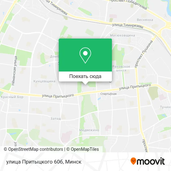 Карта улица Притыцкого 60б