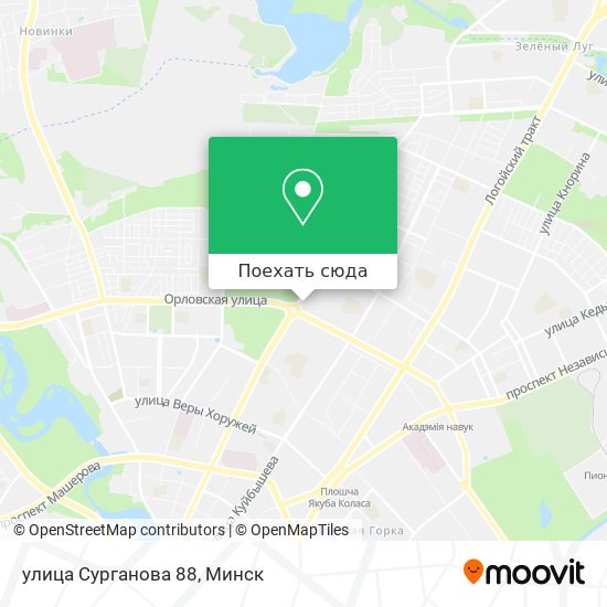 Карта улица Сурганова 88