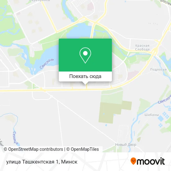 Карта улица Ташкентская 1