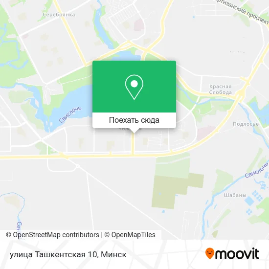 Карта улица Ташкентская 10