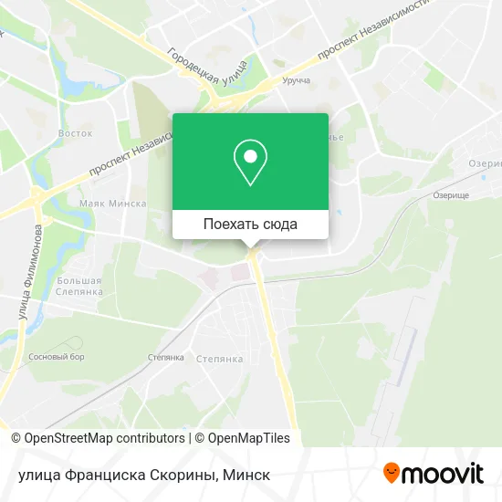 Карта улица Франциска Скорины